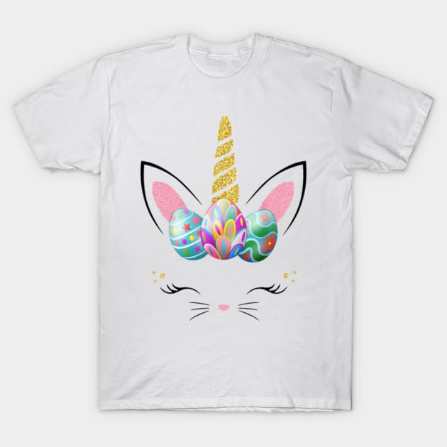 Unicorn Easter T Shirt Girl Easter Bunny bunnicorn T-Shirt by flickskyler179